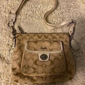 Coach Adjustable Crossbody with Logo Pattern